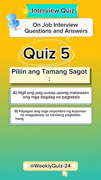 interview questions and answers tagalog|Top 125 Tagalog Job Interview Questions And Answers.